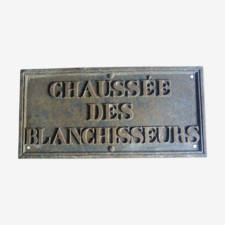 Ancienne plaque de rue en fonte XlXème siècle | Selency