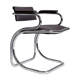 Vintage Italian cantilever chair in chrome tubular metal, 1970s.