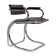 Vintage Italian cantilever chair in chrome tubular metal, 1970s.