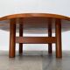 Large Danish brutalist coffee table in solid teak, 1960s.