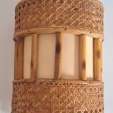 Vintage bamboo wall lamp