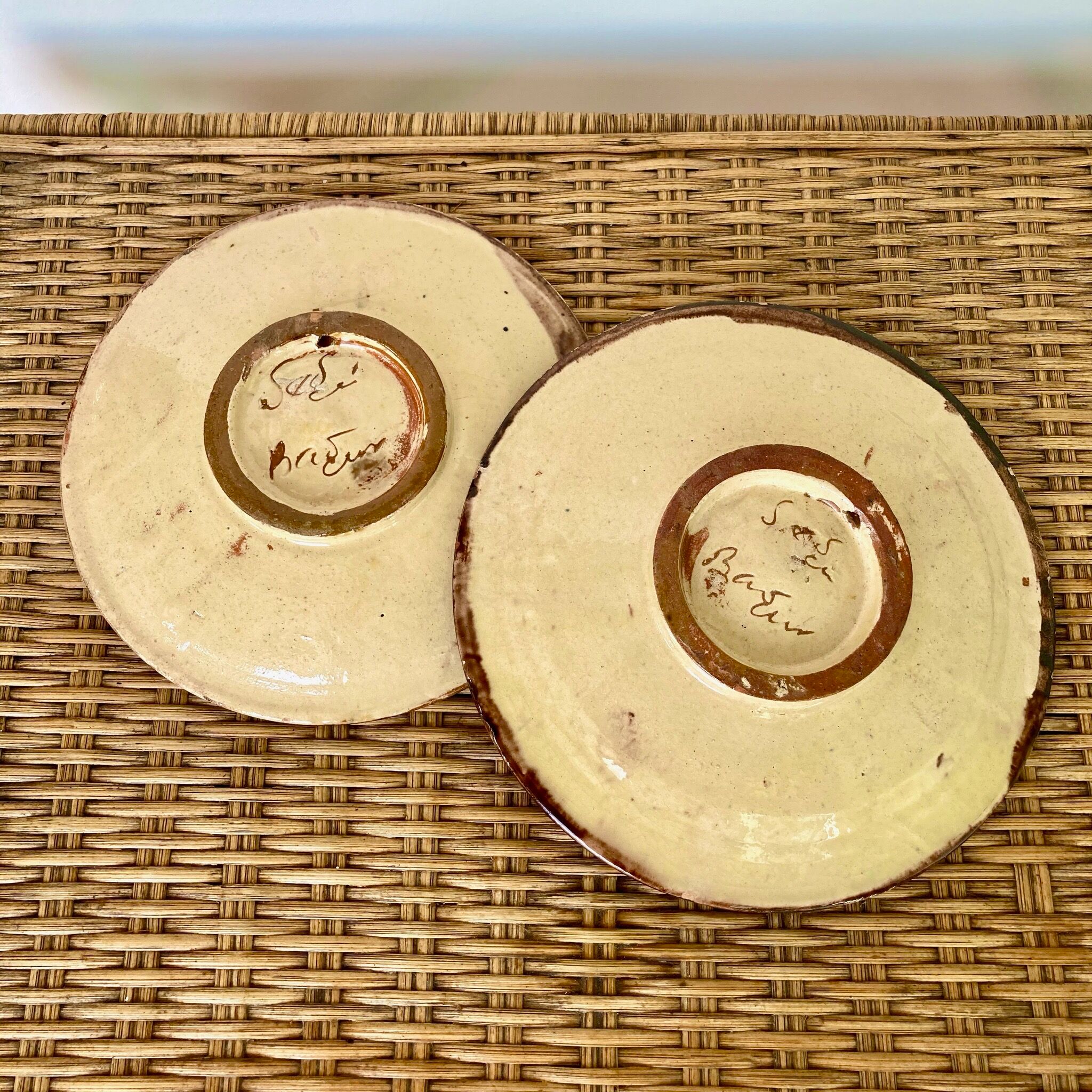 Decorative plates signed fish décor