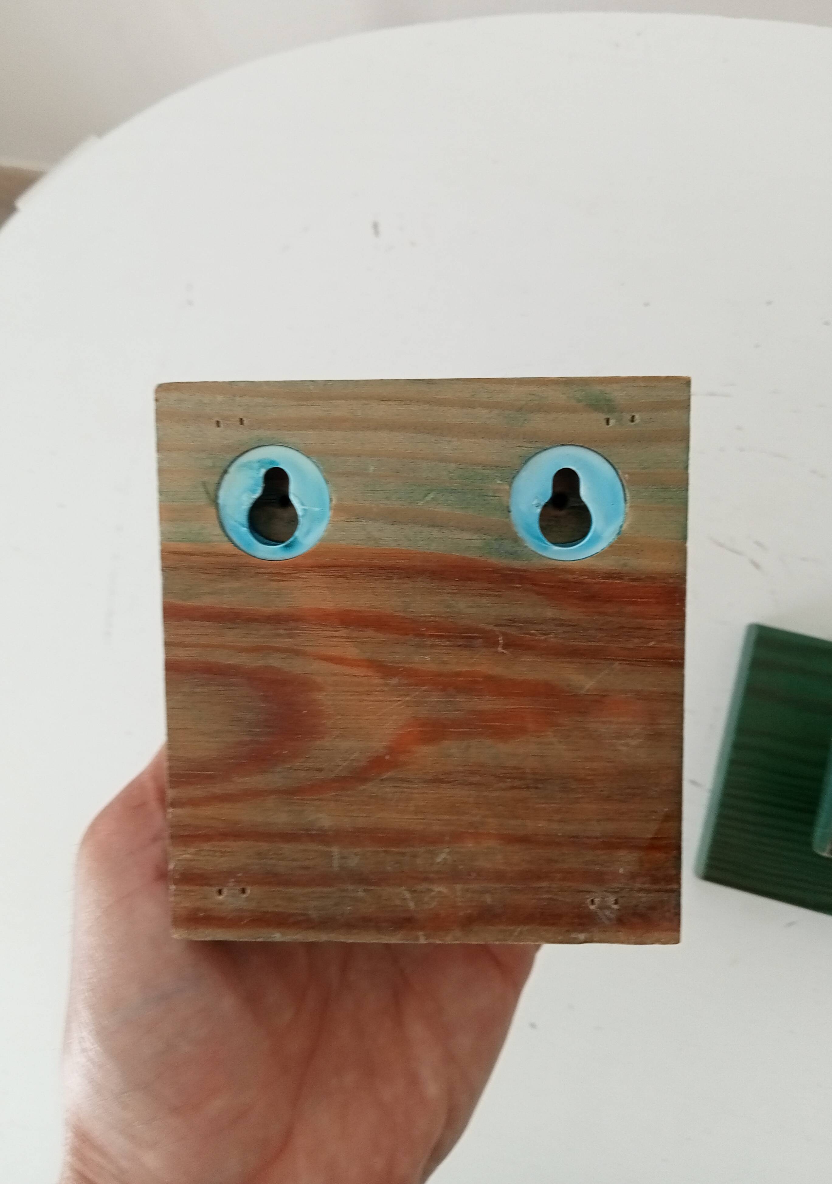 Pair of vintage 1980s wall coat hooks.