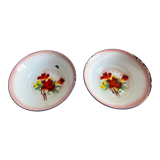 Enamelled dishes vintage flowers