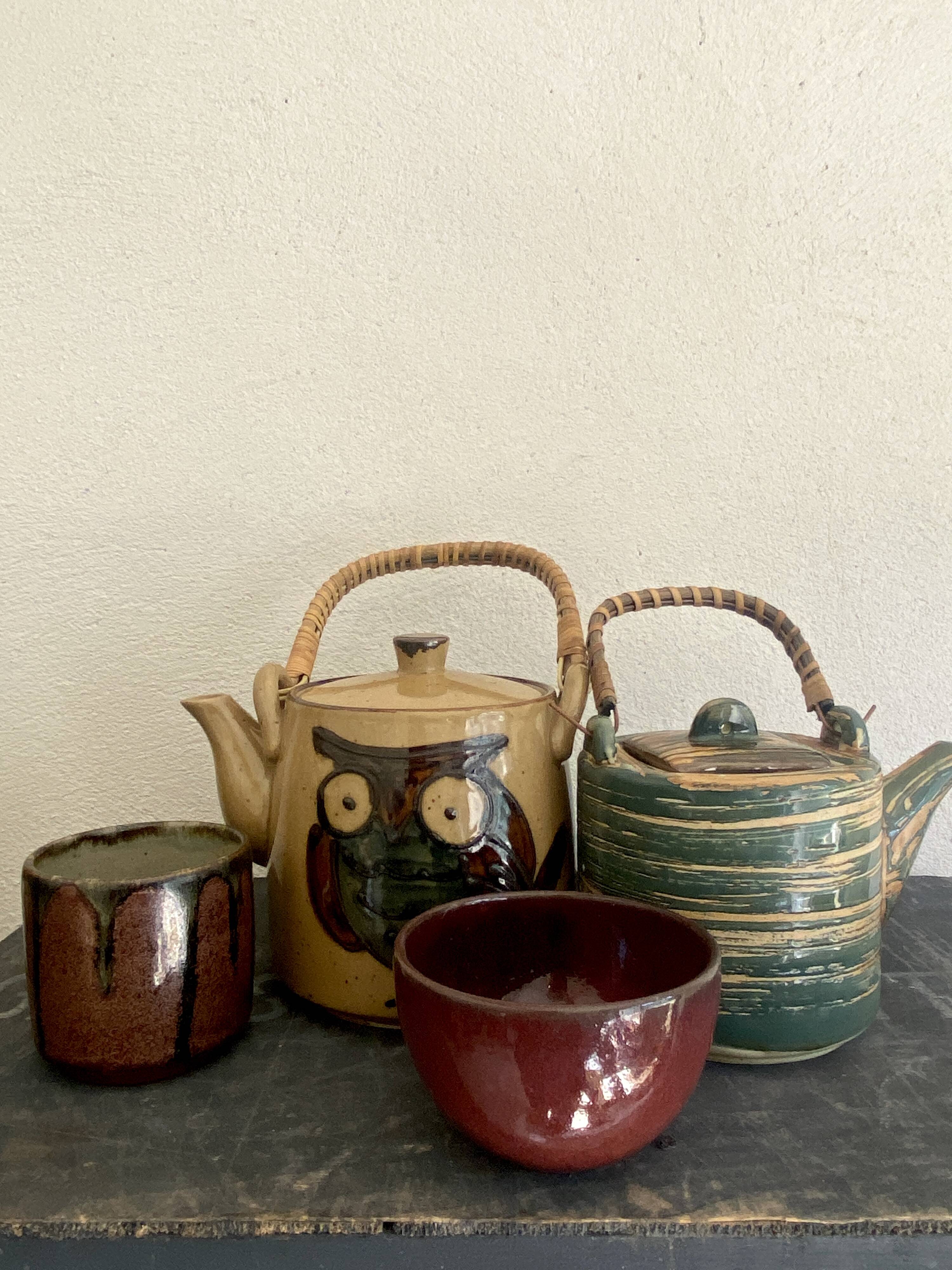 Glazed ceramic teapot, 1980s