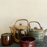 Glazed ceramic teapot, 1980s