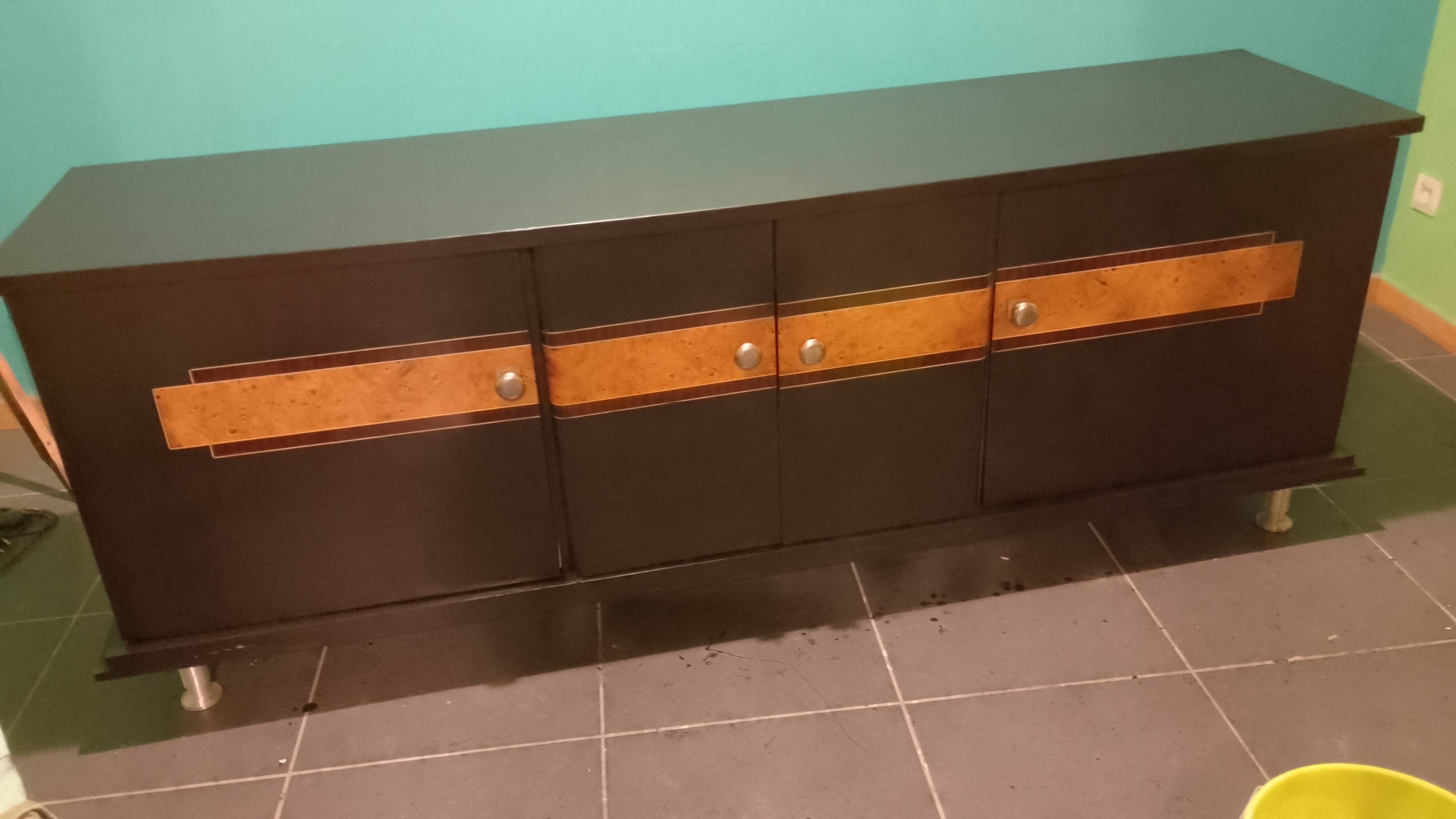 buffet with 4 doors fully restored, keeping its vintage style