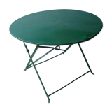 Old metal folding garden table