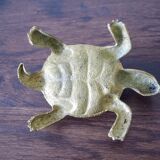 Brass turtle ashtray