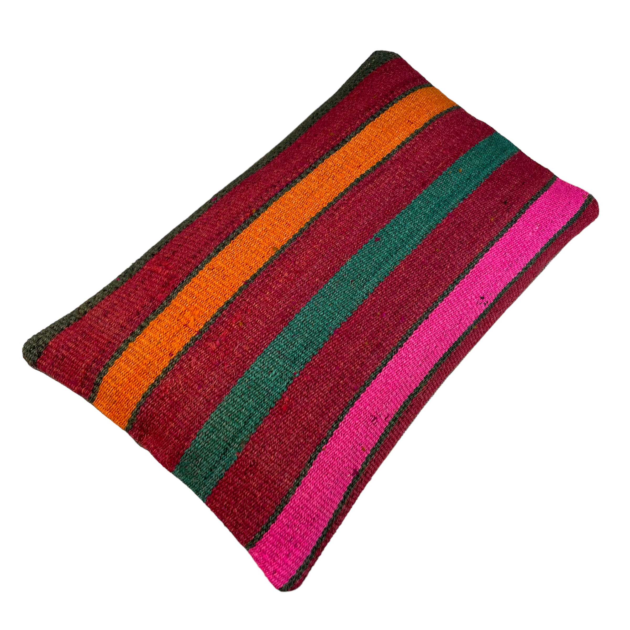 Vintage turkish kilim cushion cover, 30 x 50 cm