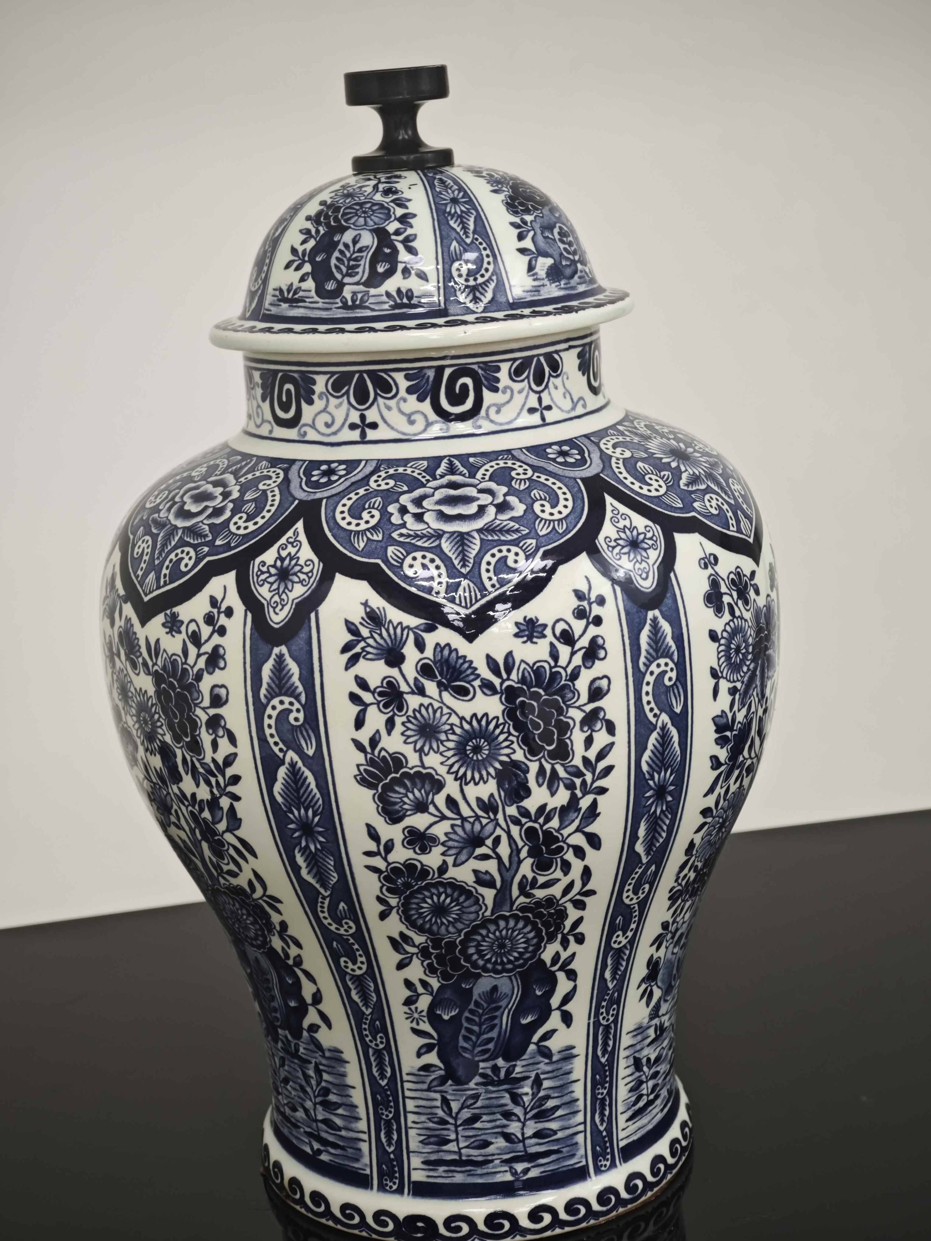 Delft Blue Porcelain Pot by Royal Sphinx by Bosch