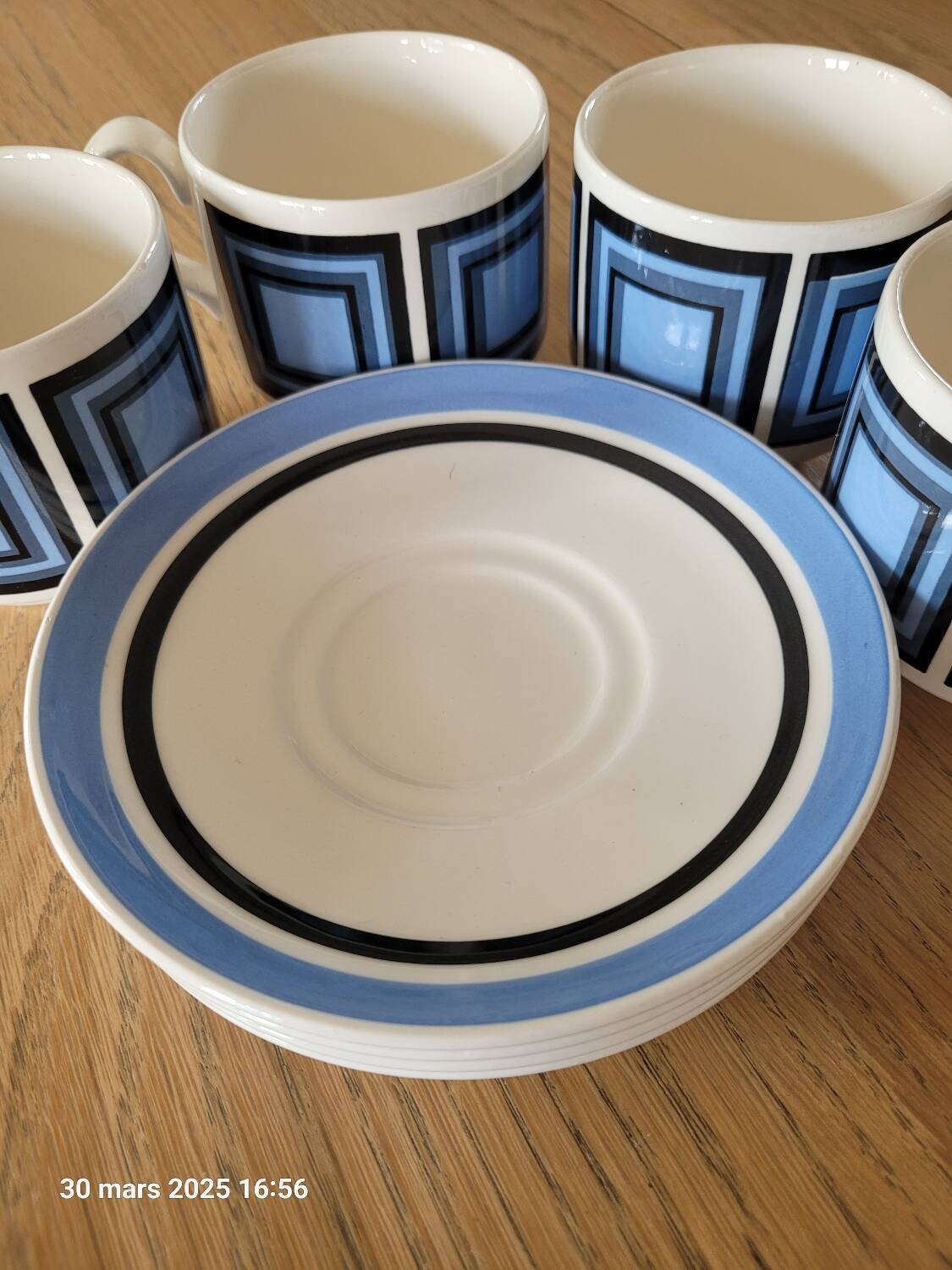 4 vintage cups and saucers