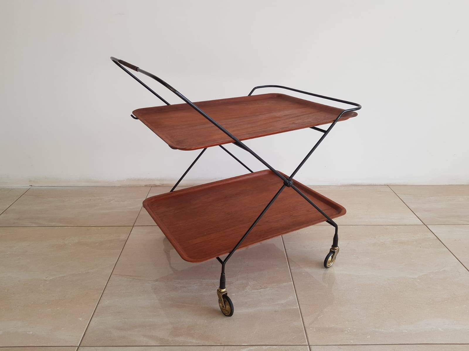 Mid-century modern, teak bar, Paul Nagel, Sweden, 1960s.
