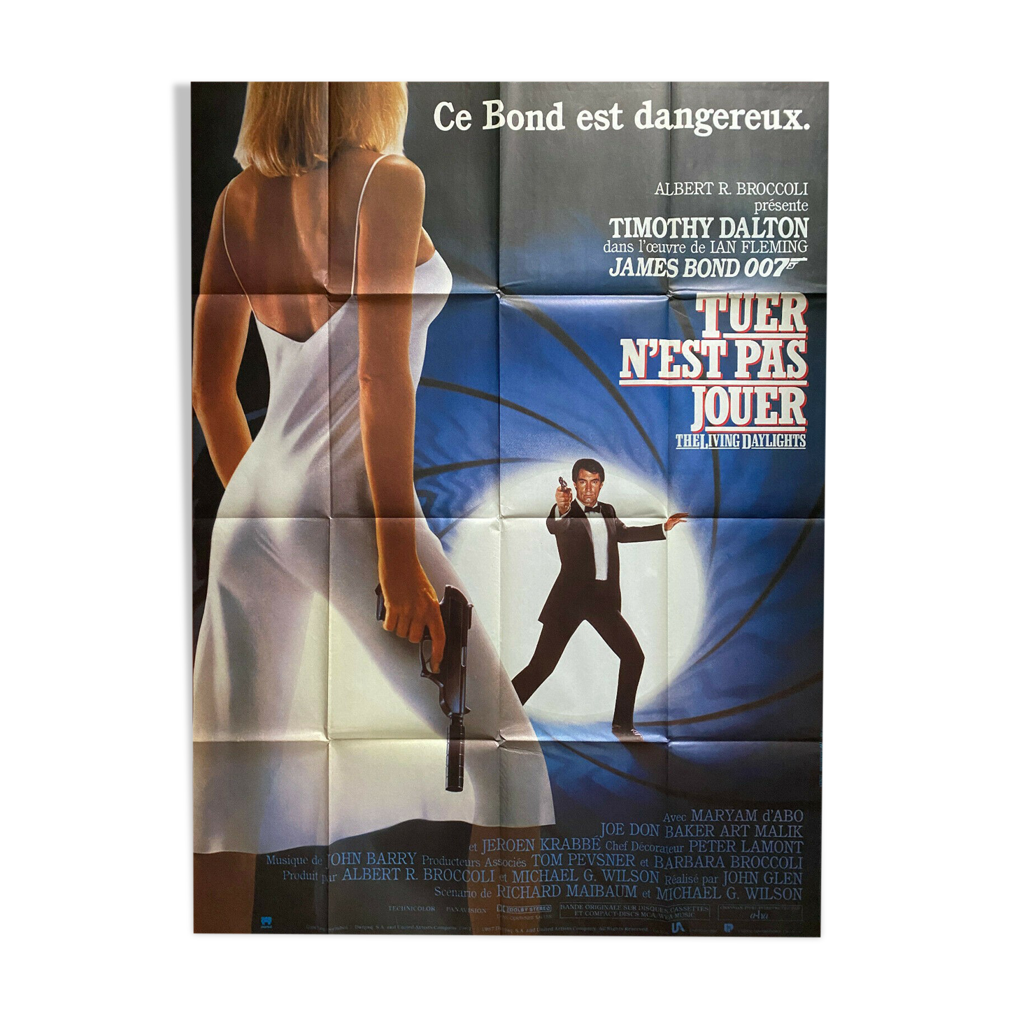 Original movie poster "Killing is not playing" James Bond 120x160cm 1987