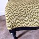 Black turned wood and green wool chair