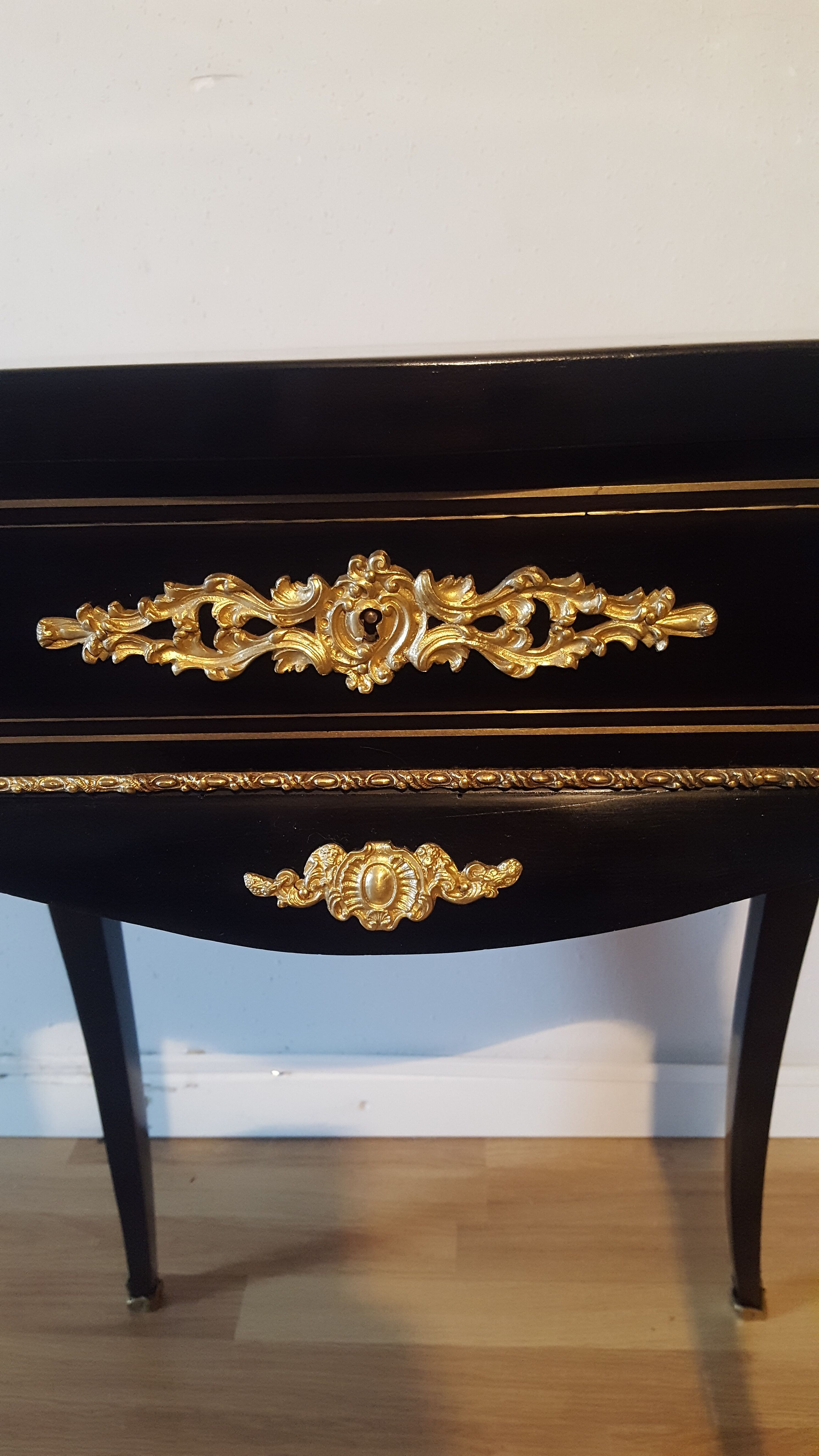 Table travailleuse Napoléon III stamped "TAHAN Paris"