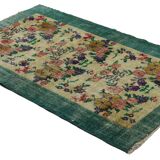 Turkish Anatolian Handmade Vintage Area Rug 194 cm x 109 cm