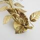 Vintage Italian gold wall sconce with glass flowers, 1970s