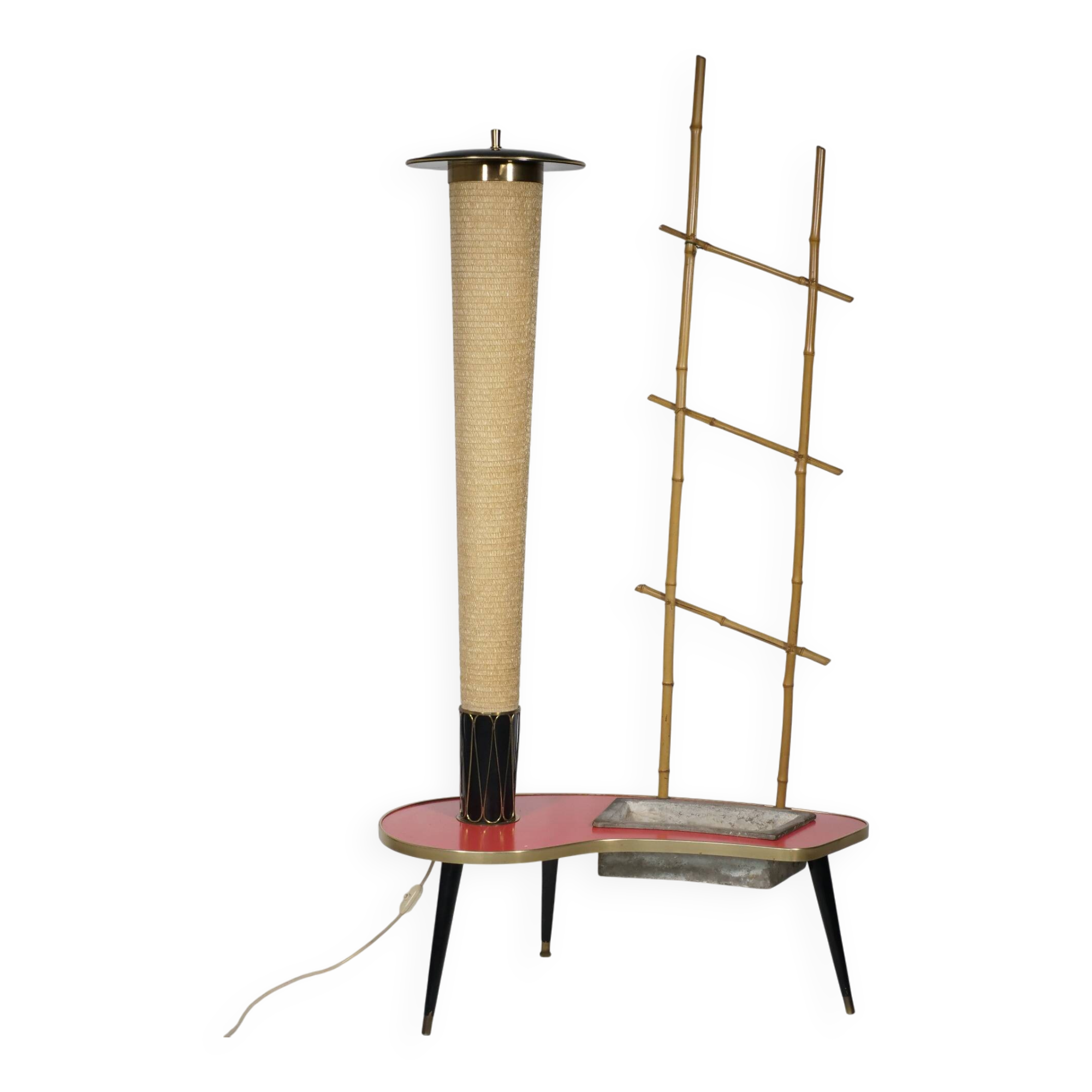 Kidney Table Floor Lamp Mid Century 1960s