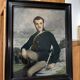 French school early 20th century, Portrait of a hunter, oil on canvas signed