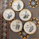 Set of 5 decorative plates Gien by Hughette Sainson