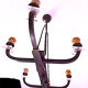 Certified Maison Lunel, bronze chandelier six lights, France mid-century