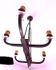 Certified Maison Lunel, bronze chandelier six lights, France mid-century