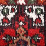 Vintage persian hamadan handmade carpet 1.3' x 2' (40cm x 61cm) 1970s, 1c760