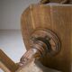 Swivel armchair in carved oak with ball bearings, early 20th century.