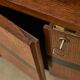 1950's Oakwood Display Cabinet with Sliding Glass Panels