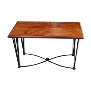 table basse bois piétement - noir