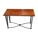 Table basse bois piétement métal noir