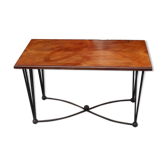 Table basse bois piétement métal noir