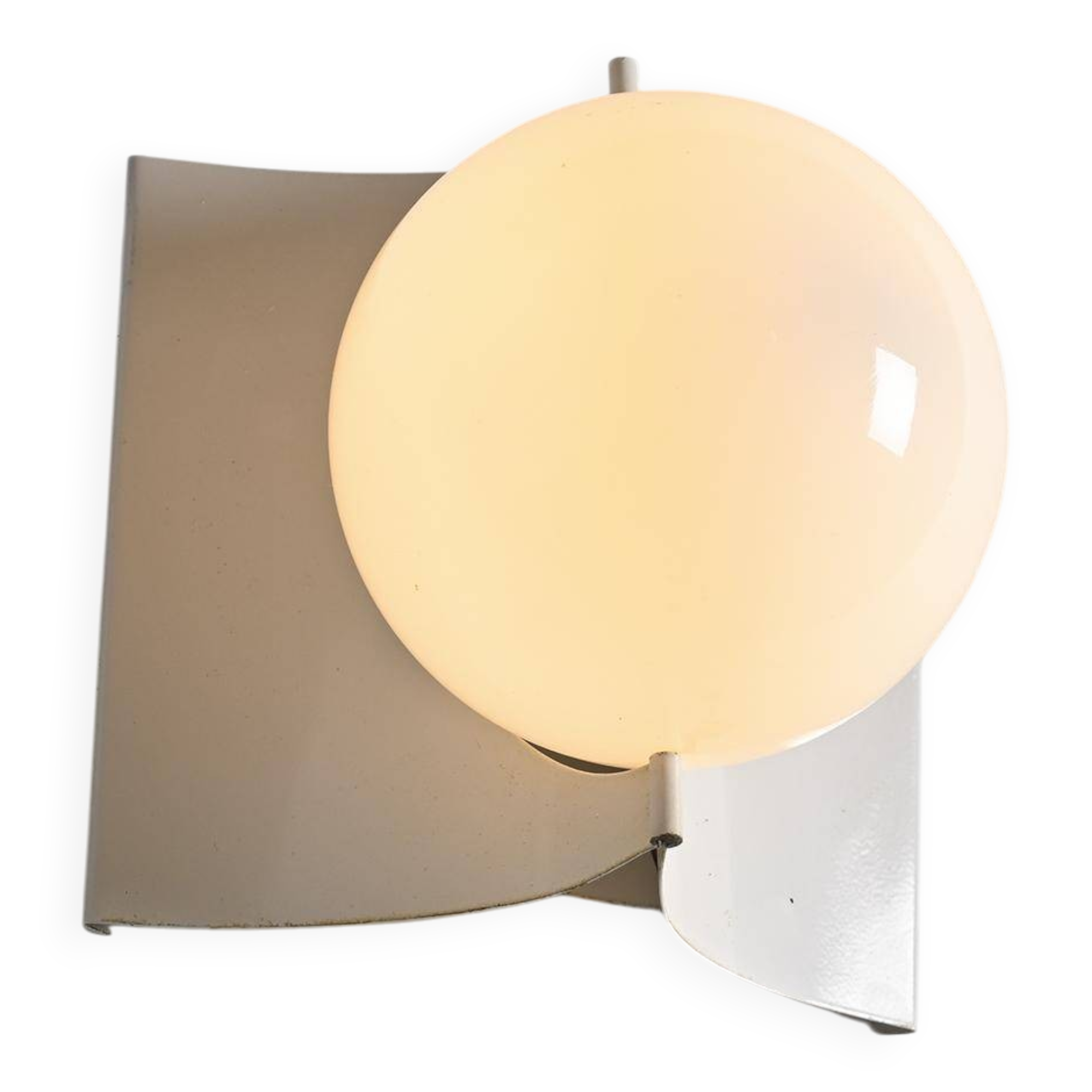 Opaline glass wall light, circa 1970