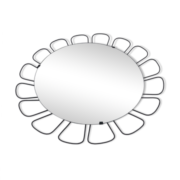 Mirror in a metal frame, 1970s