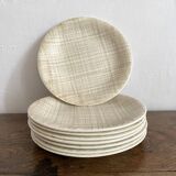 Dessert plates Salins France 50s-60s