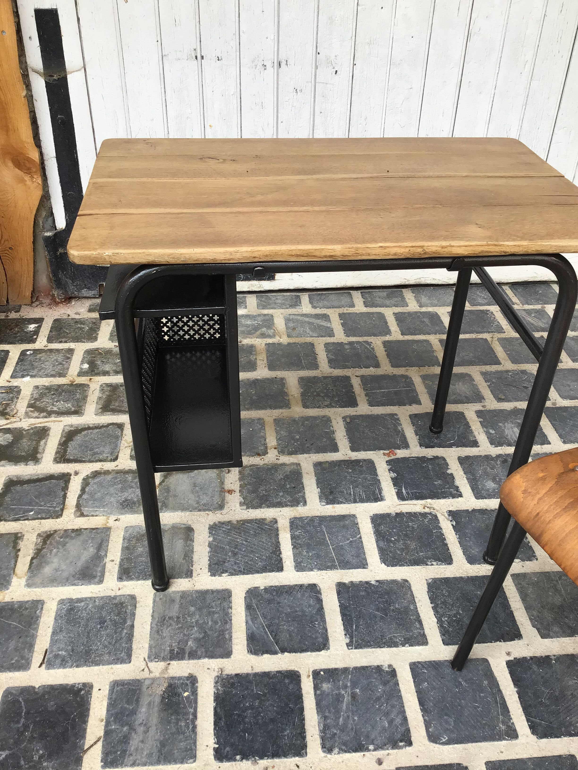 School desk and chair