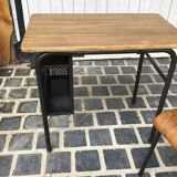 School desk and chair