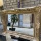 Large gilded Napoleon III mirror – late 19th century – restored, new glass