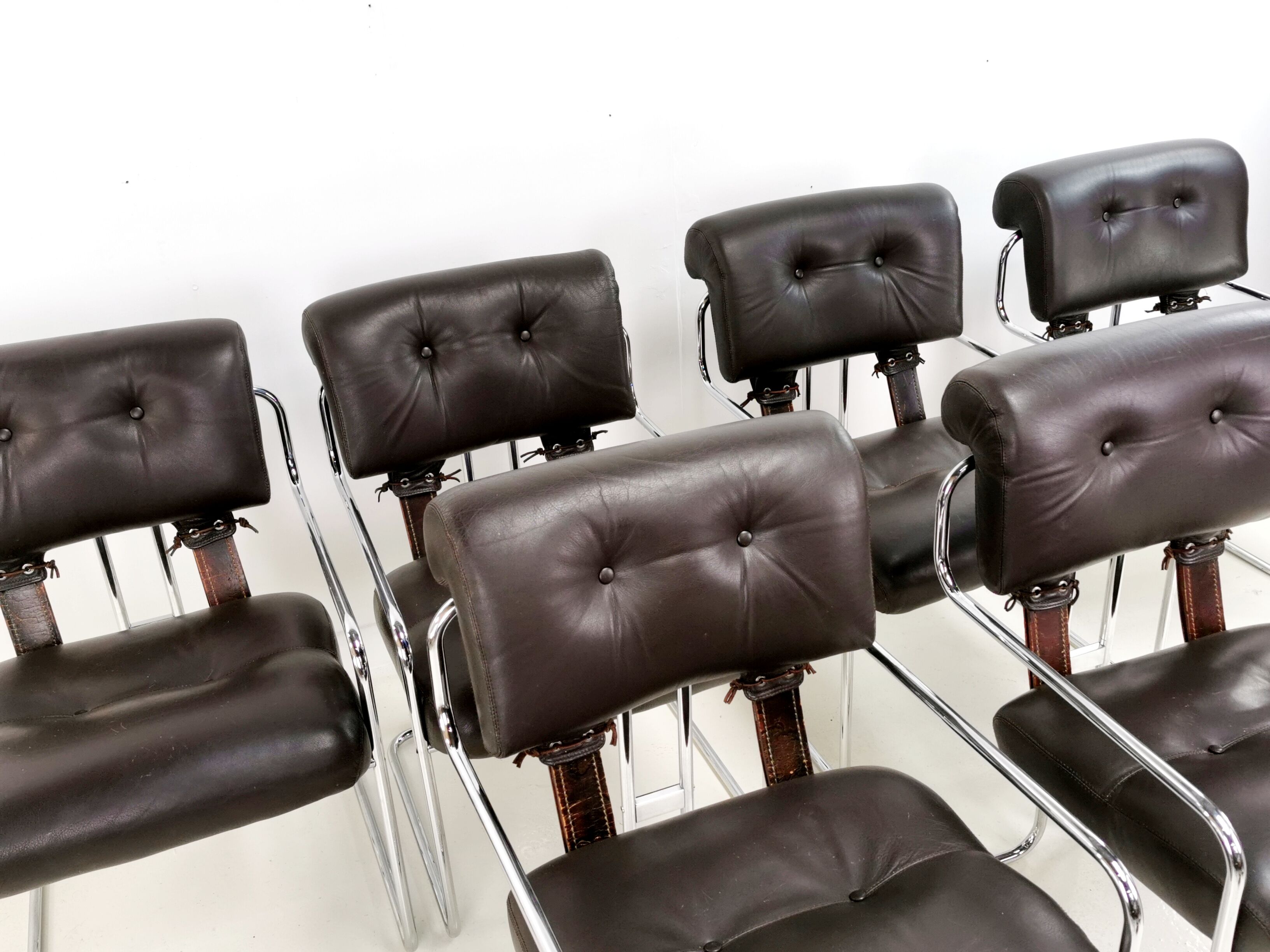 Set of 6 Tucroma chairs by Guido Faleschini