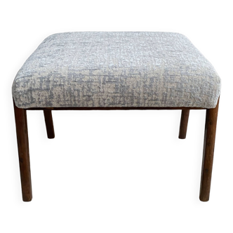 Tabouret bas carré gris années 1960 mcm