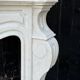 Napoleon III fireplace in white Carrara marble, circa 1880.