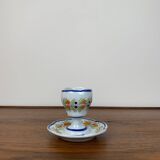 Henriot egg cup, Quimper France, hand painted