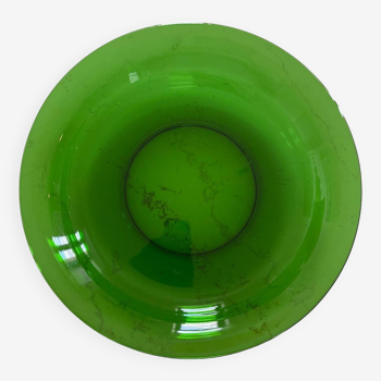 Plat rond vert transparent