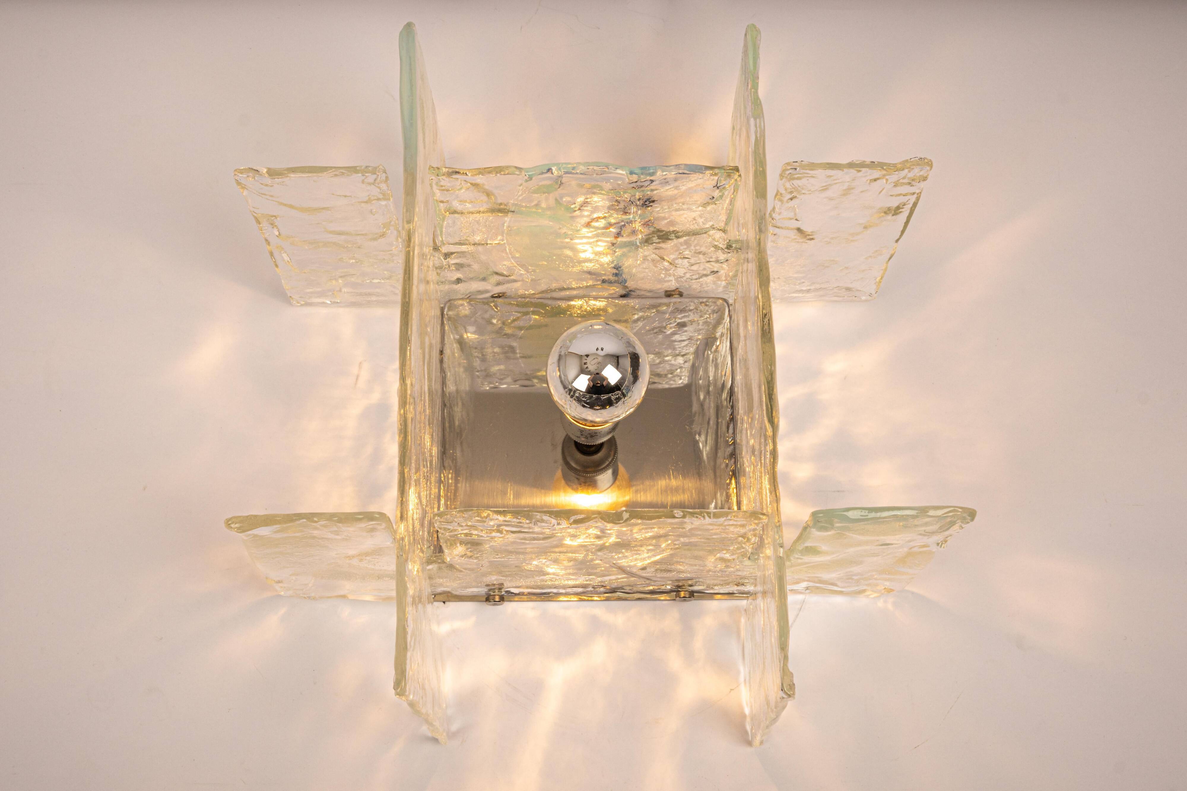 Murano Glass Wall Sconce by Kalmar, Austria, 1960s