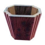 Wooden box with pencil holder and octagonal pens