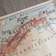 Geography map vintage school poster Morocco North Africa