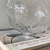Old transparent glass globe for wall lamp chandelier.