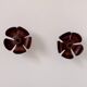Vintage wall sconces, carved wood with floral pattern, France, 1960.