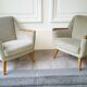 1/6 year 50 60 egg back club chairs